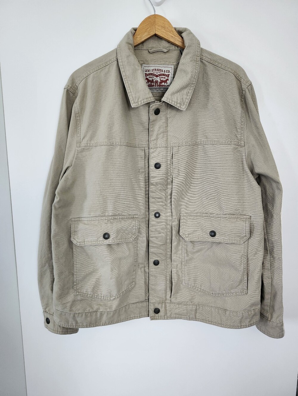 Levi's Men's Beige Cotton Canvas Utility Field Jacket Size XL | Workwear Chore
